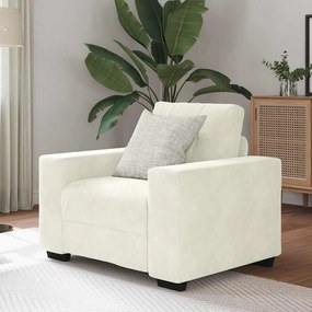 Divano Sedia Crema 60 Cm Velluto /