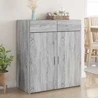 Credenza Grigio Sonoma 80x42,5x93 cm in Legno Multistrato 3281474