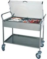 Carrello servizio inox ristorante pesce cm 108x57x104 RS0503