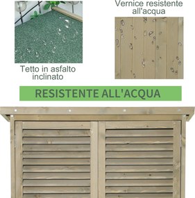 Armadio Mobile Portaoggetti da Giardino 87x46,5x160 cm in Legno  Grigio...