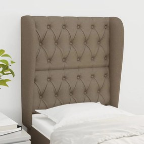 Testiera Ad Orecchio Tortora 83x23x118/128 Cm İn Tessuto /