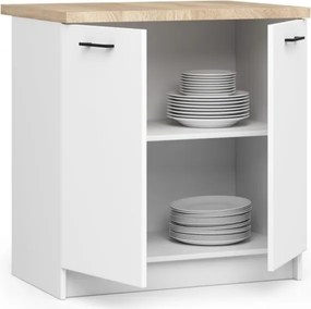 Cucina Lineare 240 Cm Moderna Componibile Bianco Opaco Emma V1