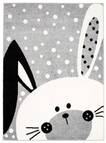 Tappeto gioco per bambini grigio con coniglio Larghezza: 120 cm | Lunghezza: 160 cm