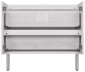 Mobile da bagno a terra sotto lavabo L 90 x H 57 x P 48.1 cm bianco laccato opaco, 2 cassetti SENSEA Charm