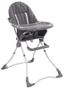 Seggiolone Pappa per Bambini Grigio e Bianco