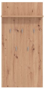 OLLIE - attaccapanni da parete moderno con mensola colore rovere