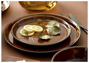 Piatto nero/color ambra in gres ø 27 cm Gastro Black/Amber – Bitz