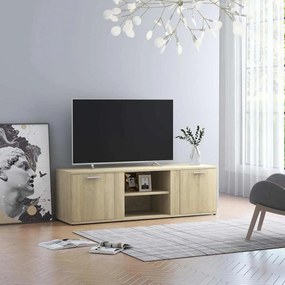 Mobile Porta Tv Rovere Sonoma 120x34x37 Cm İn Legno Multistrato /