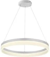 Sospensione Moderna Ring O' Lite Anello Led Integrato 41 W Alluminio Bianco