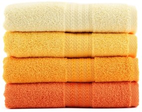 Set di 4 asciugamani Daisy, 70 x 140 cm Rainbow - Foutastic