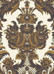 Wyndham - Designtapete von Cole & Son - Black & Gold