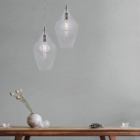 Lampadario Contemporaneo Ares Metallo Trasparente 1 Luce E27