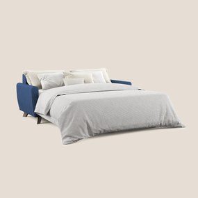 Callisto Divano letto matrimoniale in tessuto morbido impermeabile T02 blu