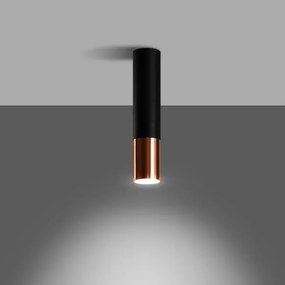 Sollux SL.0945 - Faretto LOOPEZ 1xGU10/10W/230V nero/rame