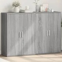 Credenze 2 pz Grigio Sonoma 60x31x84 cm in Legno Multistrato 3276572