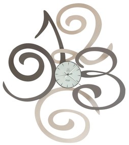 Orologio da parete sinuoso Filomena - Antracite e Alluminio