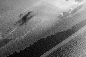 Stampa su tela – Riflesso del lago di montagna in bianco e nero