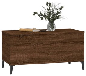 Tavolino salotto rovere marrone 90x44,5x45 cm legno multistrato