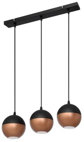 Lampadario LED a sospensione con filo MIDWAY 3xGU10/4,8W/230V nero/rame