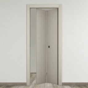 Porta pieghevole a libro simmetrica Dover grigio L 70 x H 210 cm sinistra