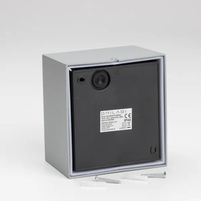 Brilagi TERNI LED/12W/230V lampada da parete esterna con sensore grigia IP44