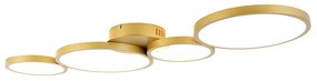 Plafoniera oro con LED dimmerabile a 3 livelli 4 luci - Lupolo