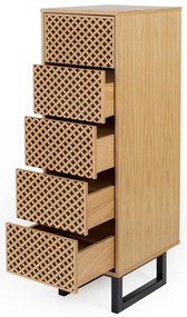 Cassettiera in rovere Camden Diamond, 40 x 123 cm Mora - Woodman