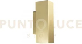 Applique a parete duduk quadrata oro 2 luci attacco gu10 mini 7x5x1...