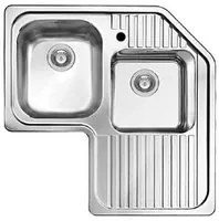 Lavello Angolare Elleci Incasso Vasche a Sinistra Sky CORNER Satinata Inox LIKCORSACSX