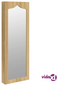 vidaXL Armadio Portagioie con Specchio a Muro 37,5x10x106 cm