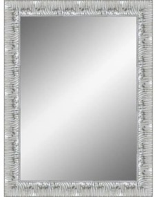 Specchio rettangolare in legno bianco 70 x 50 cm
