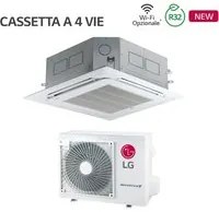 Climatizzatore Condizionatore LG Cassetta a 4 Vie Inverter 12000 Btu CT12F R-32 Wi-Fi Optional con Pannello Incluso