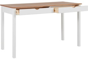 Tavolo da lavoro bianco e marrone, lunghezza 140 cm Gava - Støraa