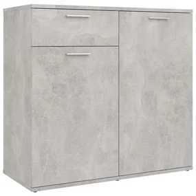 Credenza grigio cemento 80x36x75 cm in truciolato