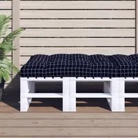 Cuscino per Pallet Motivo a Quadri Nero 120x80x12 cm in Tessuto 360529