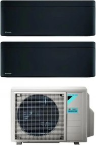 climatizzatore condizionatore daikin bluevolution dual split inverter serie stylish total black 7+12 con 2mxm50a r-32 wi-fi integrato 7000+12000