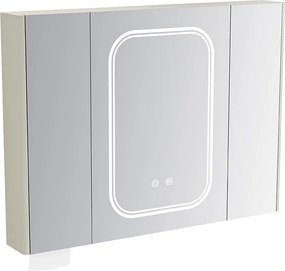 Mobile bagno 100 cm lavabo integrato e specchio contenitore | KAM-SM100 - KAMALU