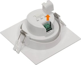 Faro Incasso Quadrato 12W CCT Ø90mm 38° Orient. Dimmerabile OSRAM LED Colore Bianco Variabile CCT