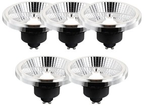 Set di 5 lampadine LED GU10 AR111 dimmerabili a 3 fasi in Kelvin 10W 800 lm 2700 - 3700K