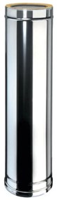Condotto a doppia parete Tubo DP coib Aisi 316L d.130/180 in inox 100 cm