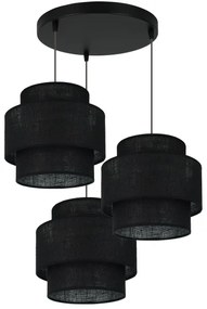 Brilagi - Lampadario a sospensione con filo SPACE YUTE 3xE27/15W/230V nero
