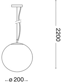 Ideal Lux - Lampadario a sospensione con filo MAPA 1xE27/42W/230V diametro 20 cm grigio/fumé