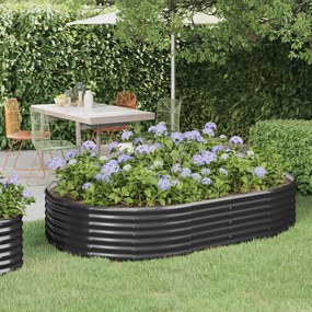 Letto Da Giardino İn Acciaio A Polvere 214x140x36 Cm Antracite /