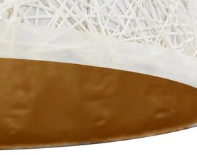 Lampadario da Soffitto Bianco e Oro Ø50 cm E27
