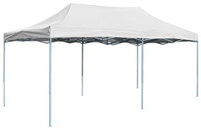 Gazebo Professionale Pieghevole 3x6 M Acciaio Bianco /
