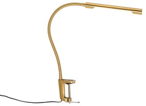 Lampada da tavolo a morsetto in ottone con LED e dimmer touch - Lionard