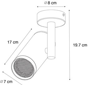 Faretto di design orientabile oro - Scopio Honey