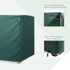 Telo Copertura per Dondolo e Mobili da Giardino Impermeabile Verde 215x155x150 cm...