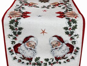 Tovaglia di Natale in arazzo - battistrada Babbo Natale 40x180 cm