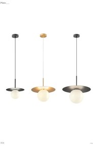 Redo 01-2727 - Lampadario a sospensione con filo PLATO 1xG9/10W/230V diametro 20 cm oro
